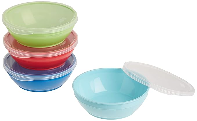 Gerber Graduates BPA Free 4 Pack Bunch-A-Bowls with Lids Colors May Vary