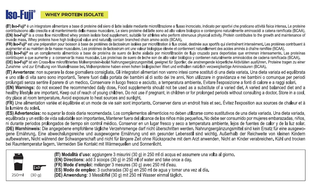 YAMAMOTO Nutrition, Iso-Fuji Volactive 2 kg, Aislado de Proteína de Suero de Leche Ultrafiltrada, Aislado de Proteína en Polvo, Sabor Doble Chocolate