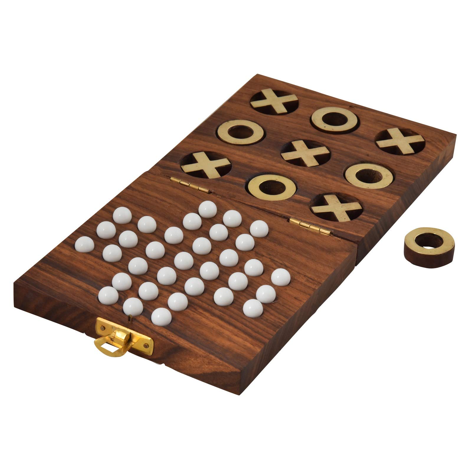 Fine Craft India Wooden Tic Tac Toe and Solitaire Board Game, Traditional Challenging Board Game for Kids and Adults (B07KQBVMQJ) Amazon Price History, Amazon Price Tracker