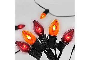 SUNSGNE C7 Purple and Orange Halloween House LED String Lights