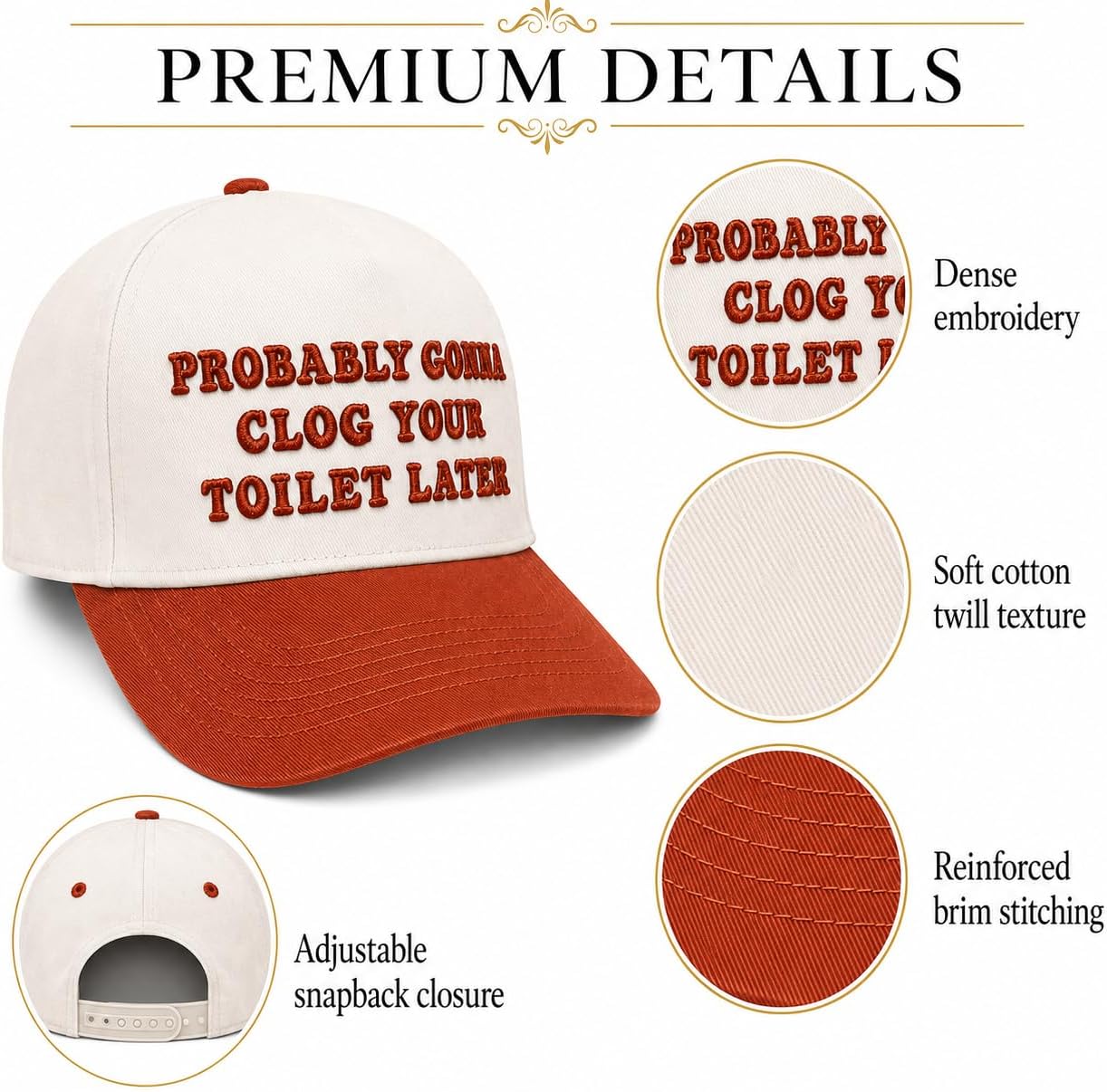 Funny Trucker Hats Vintage Retro Style Trucker Cap Hat Adjustable Breathable image 2