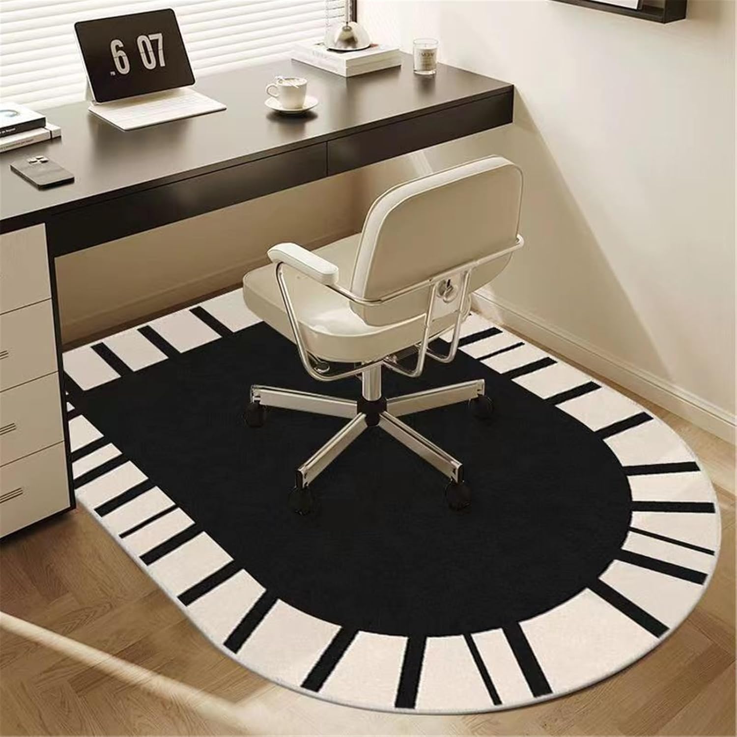 WaiDXn Multifunctional Mats For Hardwood Floors, Suitable For Computer Chairs And Gaming Chairs(Schwarz,80x120cm)