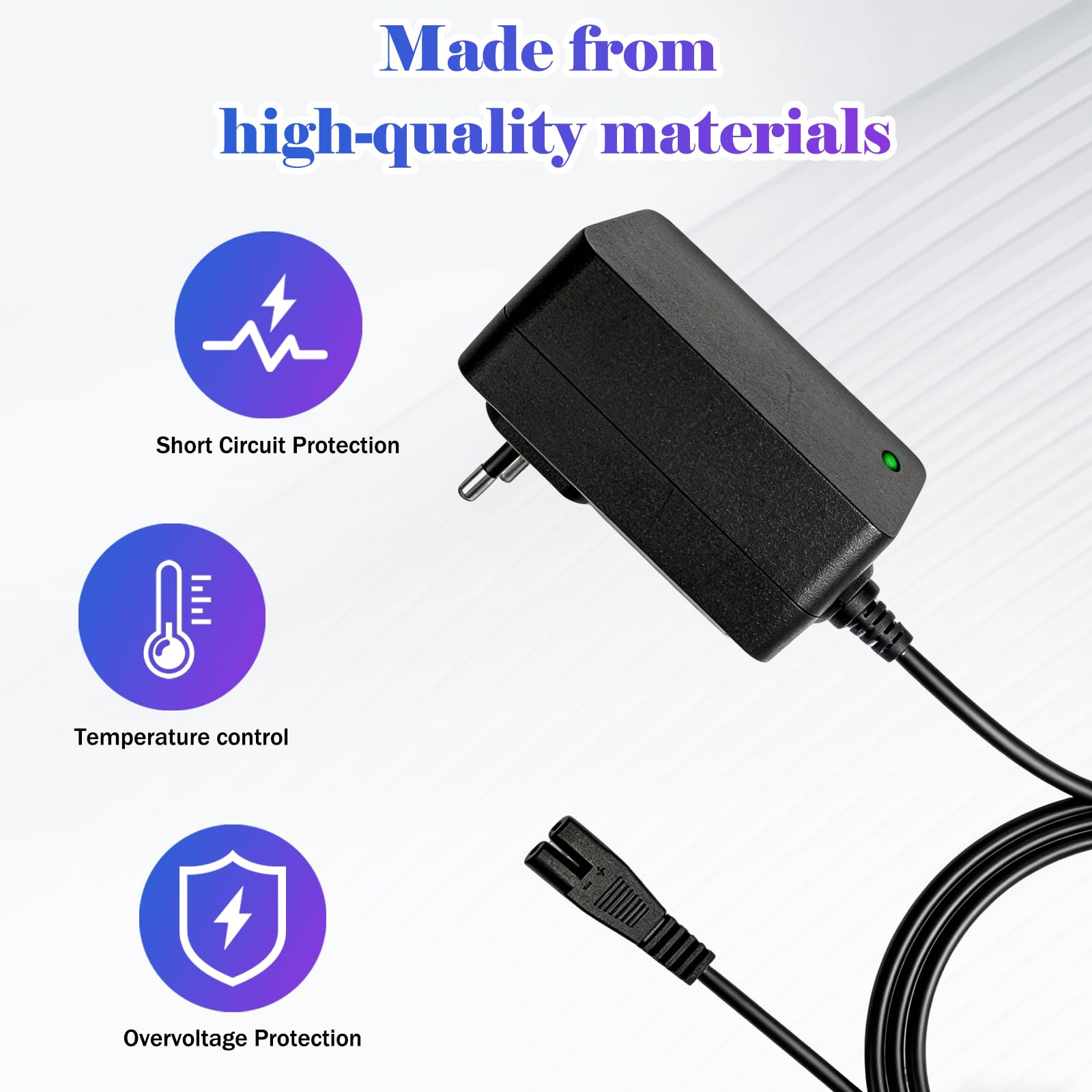 Chargeur 16.8V pour Aiper Scuba S1 Robot Piscine Compatible avec Aiper Scuba S1 E1 14.4V Aspirateur Piscine sans Fil, Adaptateur Secteur, Charge Rapide Sécurisée, Câble Durable Résistant à l’Eau