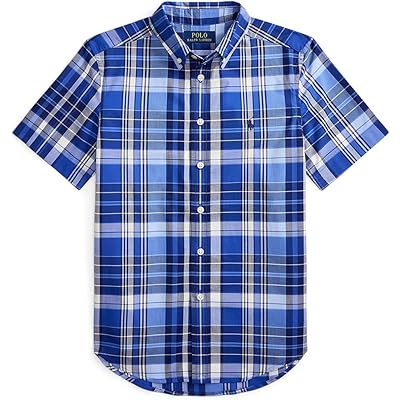 Polo Ralph Lauren Kids Gingham Cotton Poplin Short-Sleeve Shirt (Big Kid)
