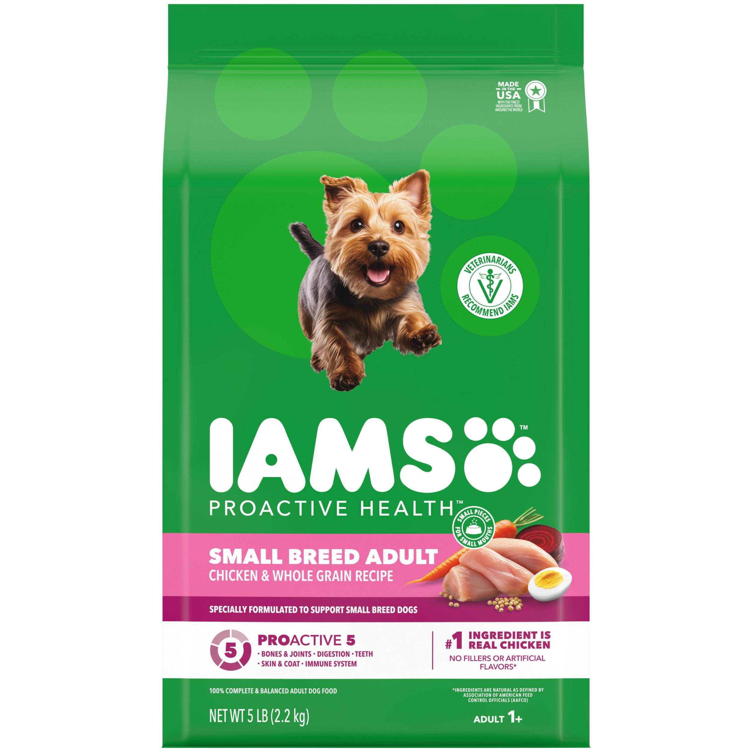 IAMS Proactive Health Small Breed Adult Dry Dog Food Chicken & Whole Grain Recipe
