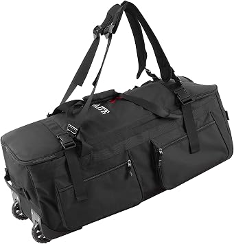 Foldable Rolling Duffel Bag with Wheels 122L Large Capacity Waterproof Wheeled Travel Backpack | Carry On Wheeled Duffel Luggage with Foldable Design, Durable Oxford Fabric