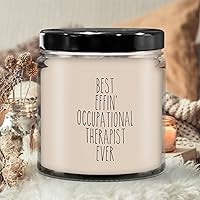 Vista 2 de Navidad, regalo de cumpleaños para terapeuta ocupacional Best Effin' terapeuta ocupacional nunca vela, velas de soja natural 9Oz Ak4237
