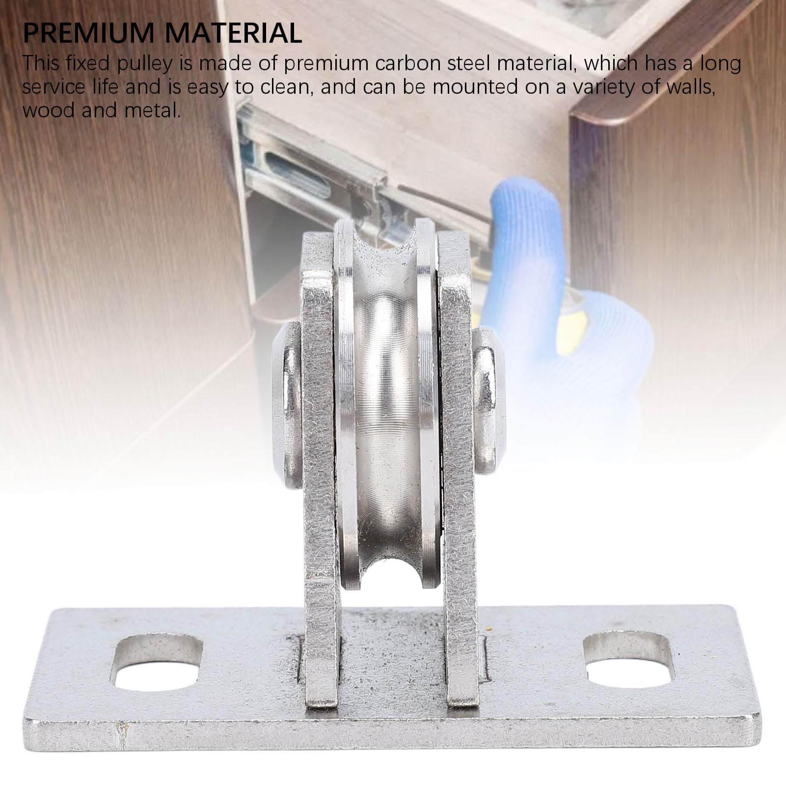 Polea fija Single silencio dual dual acero de carbono 330 lb de carga de soporte de carga de la pared de elevación de la polea para el ejercicio del hogar y el equipo de gimnasia