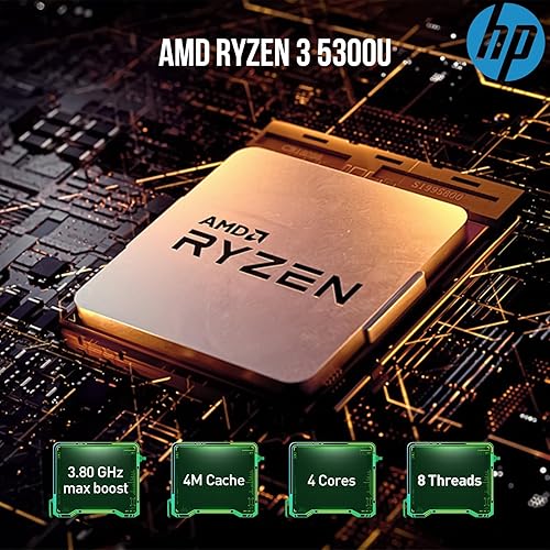 Miniatura 3 de HP Computadora portátil con pantalla táctil HD de 14 pulgadas, para estudiantes universitarios y de negocios, AMD Ryzen 3 5300U (4 núcleos), 16 GB