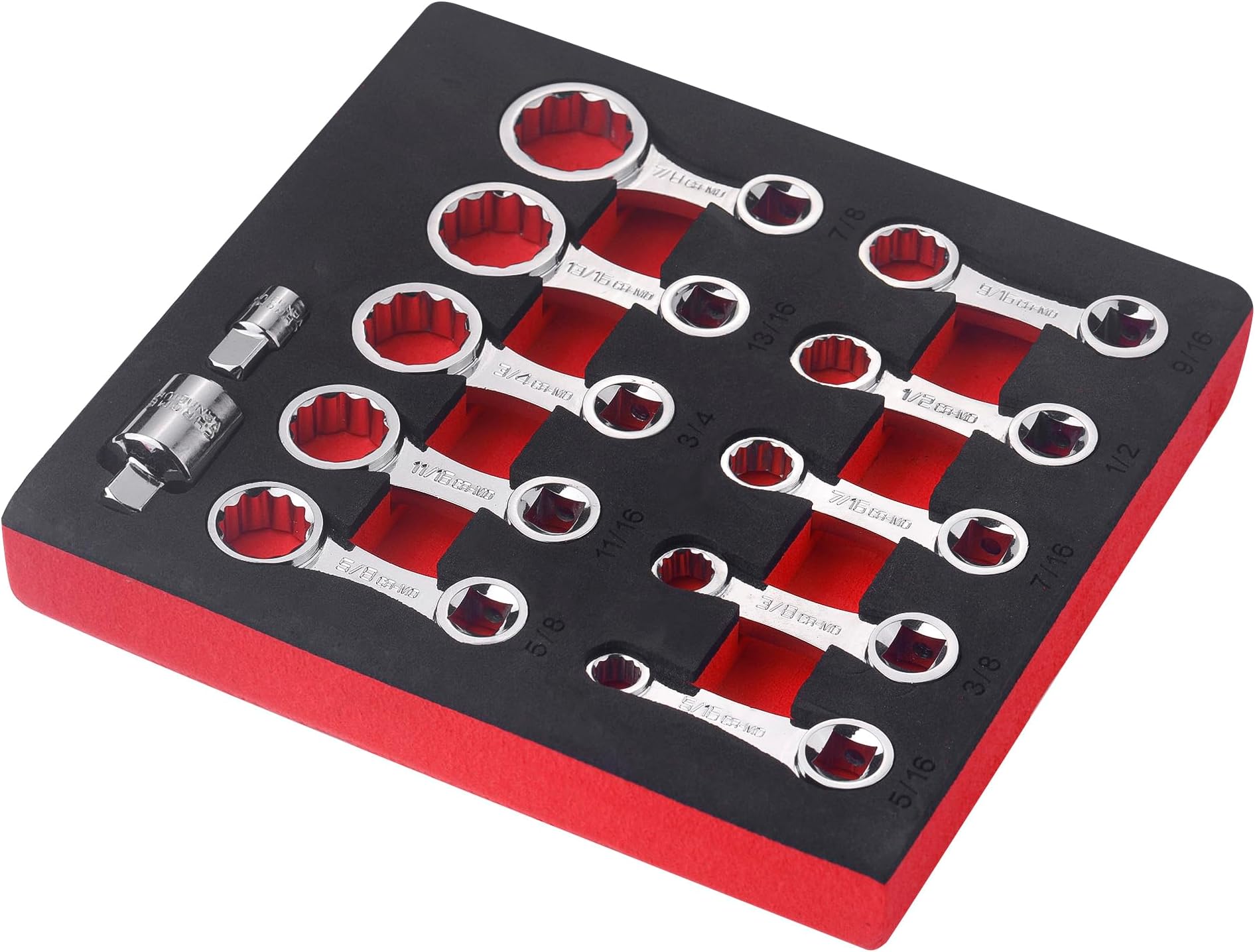 WINTOWIN 12Piece SAE 12Point Box End Torque Adapter Extension Set,3/8