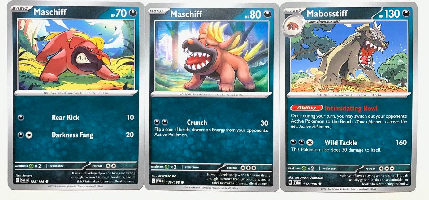 Mabosstiff 137/198 - Scarlet & Violet - Pokemon Evolution 3 Card Set
