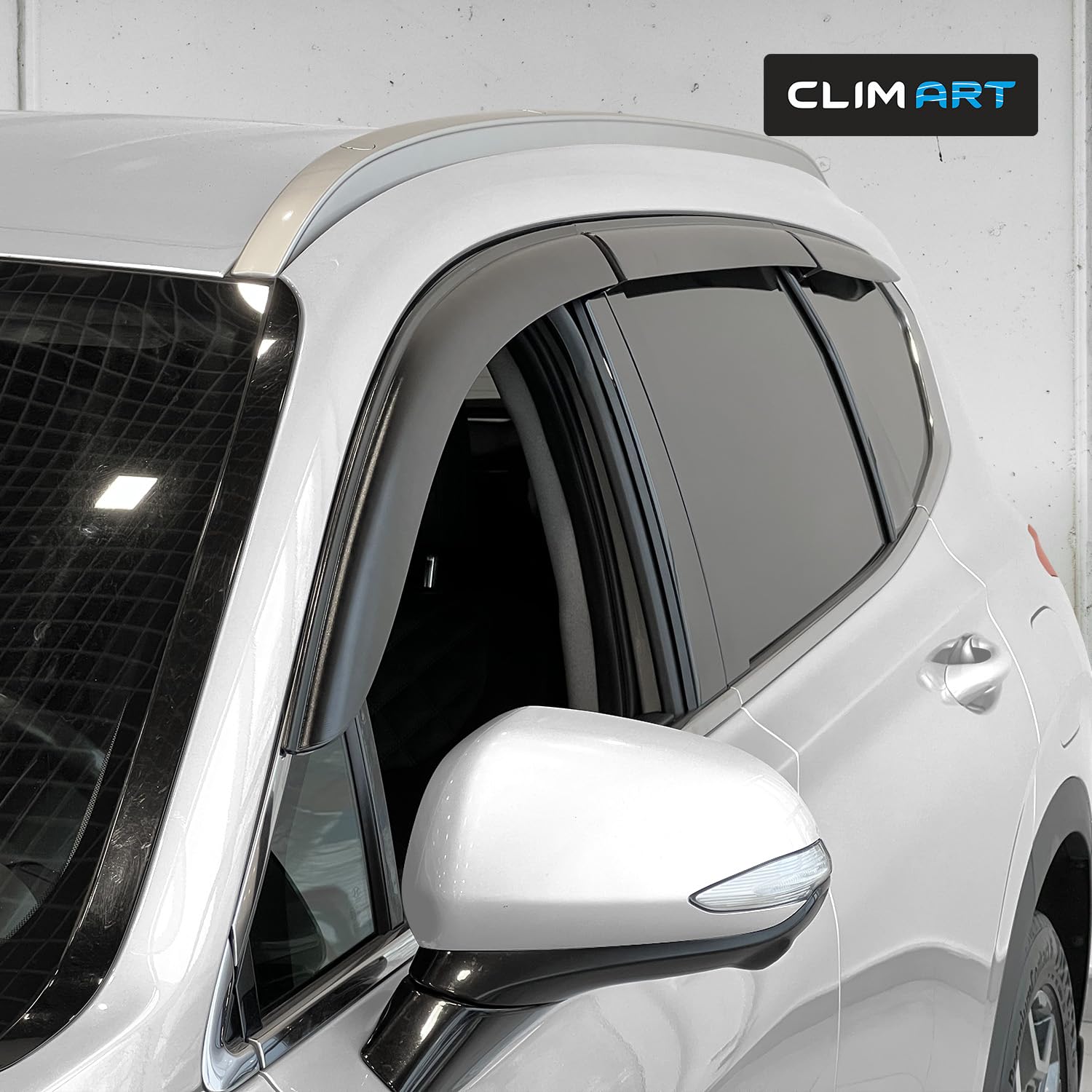 CLIM ART Deflektory kompatybilne z Hyundai Santa Fe 18-24 - Naklejana 6 szt