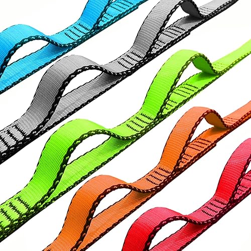 Miniatura 2 de 53 pulgadas de nylon cadenas de margaritas cuerda escalada cordón correas de lazo fuertes eslingas 23 kN aéreo yoga correas