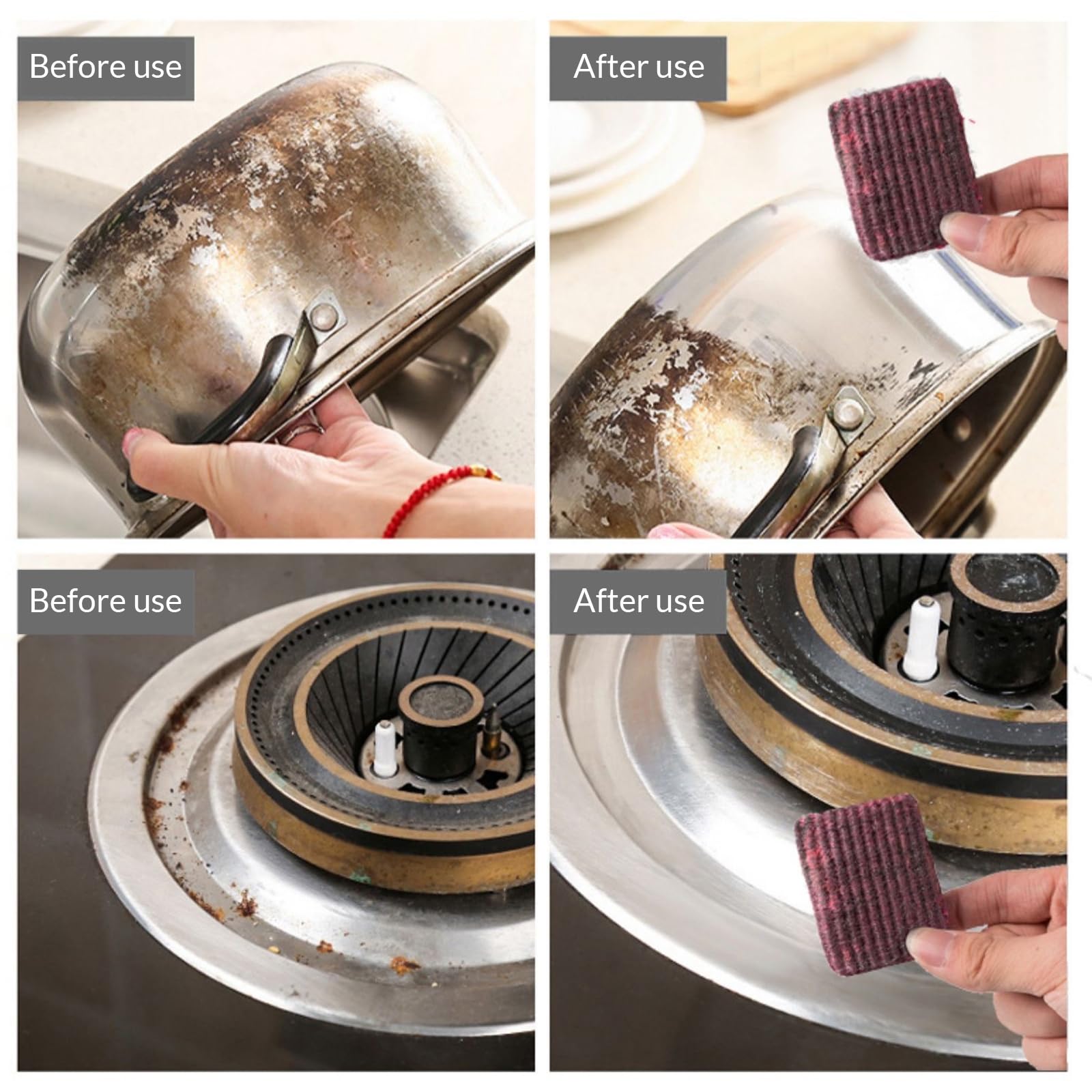 Tampon Jex avec Savon en Laine d'acier de 20pcs pré-savonnés, tampons jex brosses à récurer métalliques anti-rayures laine d'acier pour nettoyer les casseroles, poêles, fours et graisses tenaces