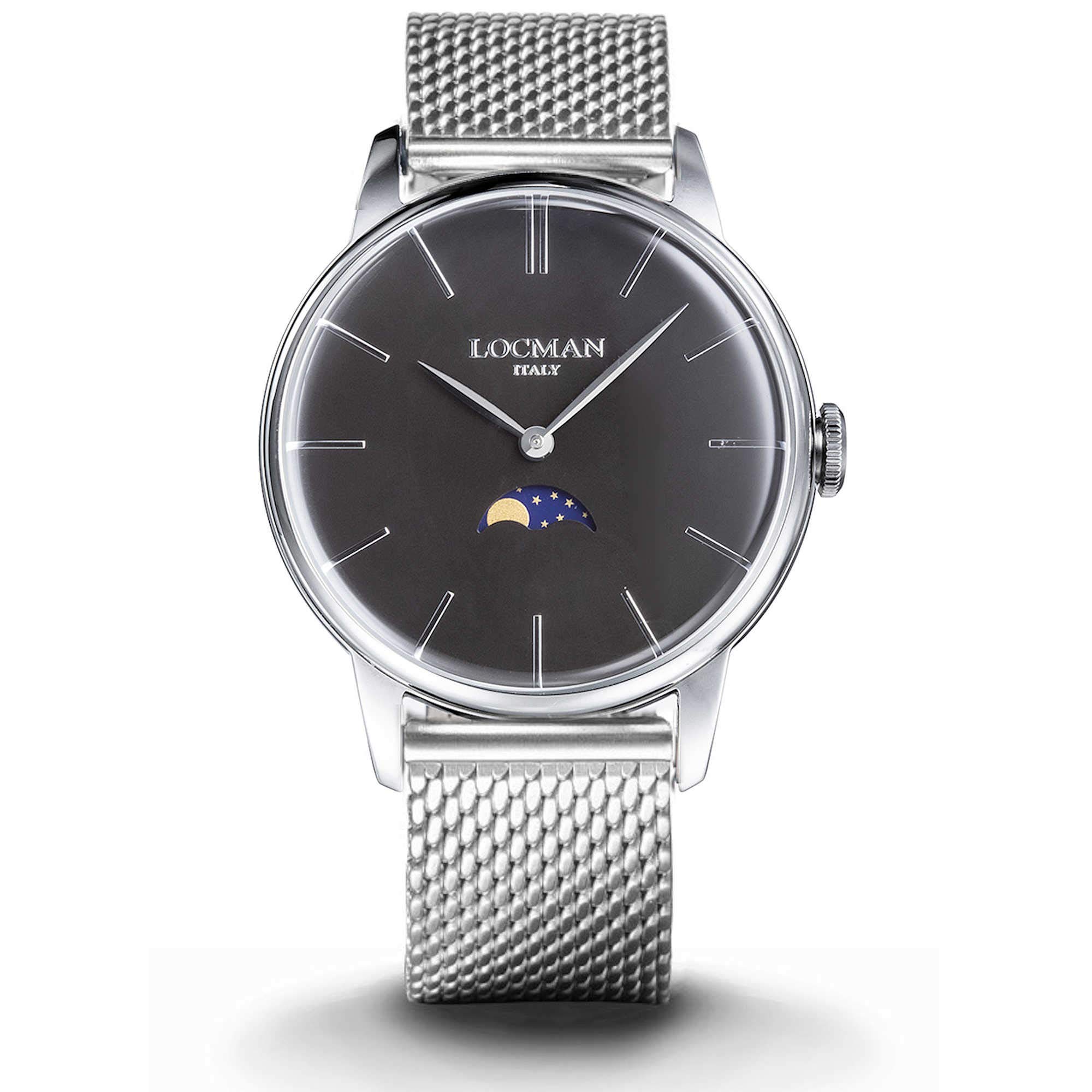 Orologio Uomo Modello Retrò Automatico Fasi Lunari Automatic Man Watch Made In Italy Copia