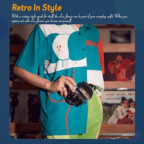 Miniatura 7 de Godox Lux Junior Retro Camera Flash, GN12 con 7 niveles de potencia de flash, CCT 6000K ± 200K con control óptico S1/S2 para Fujifilm, para Canon,