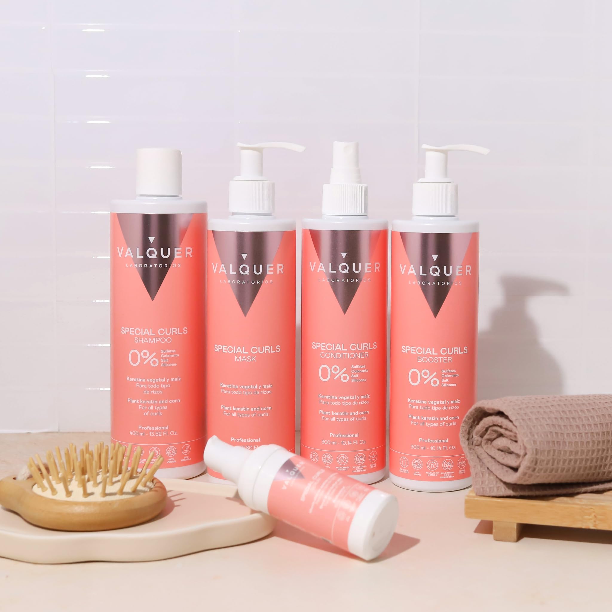 Válquer Professional Curly Method Pack Szampon 400 ml + maska ​​290 ml + odżywka 300 ml Specjalne loki, kręcone włosy, bez siarczanów, bez soli Idealne loki. Aż 96% pochodzenia naturalnego