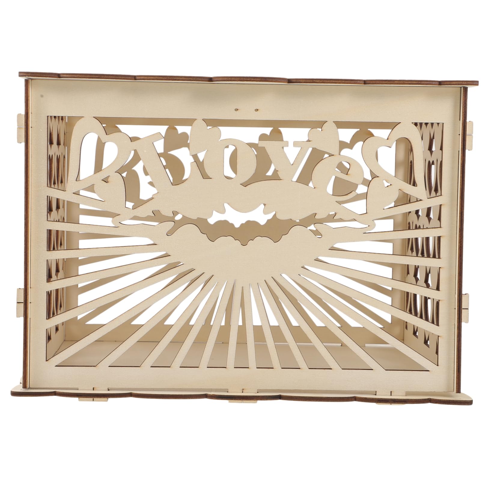 HOLIDYOYO Rustic Wedding Decor Wooden Box for Wedding Cards Money Box Holder Envelope
