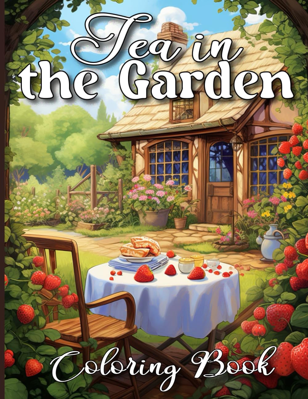 Tea in the Garden Coloring Book: Garden Serenity: Tea Scenes for Restoring Peace, Ideal for Tea Lovers and Nature Enthusiasts.