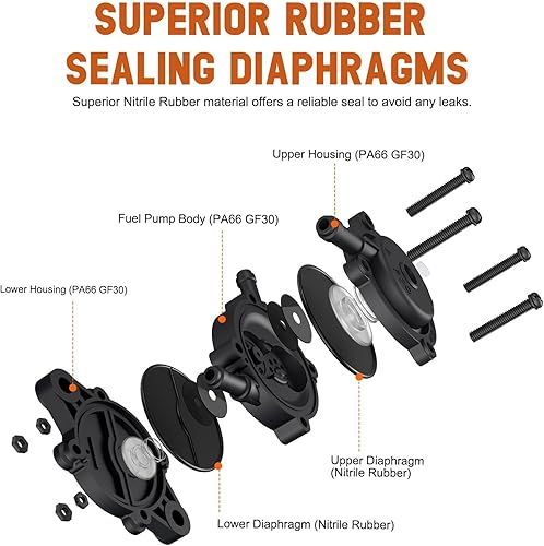 Miniatura 3 de Savior 808656 691034 Bomba de combustible para 692313 491922 Kohler 24 393 04-S 24 393 16-S Honda 16700-Z0J-003 Predator 212 Bomba de combustible