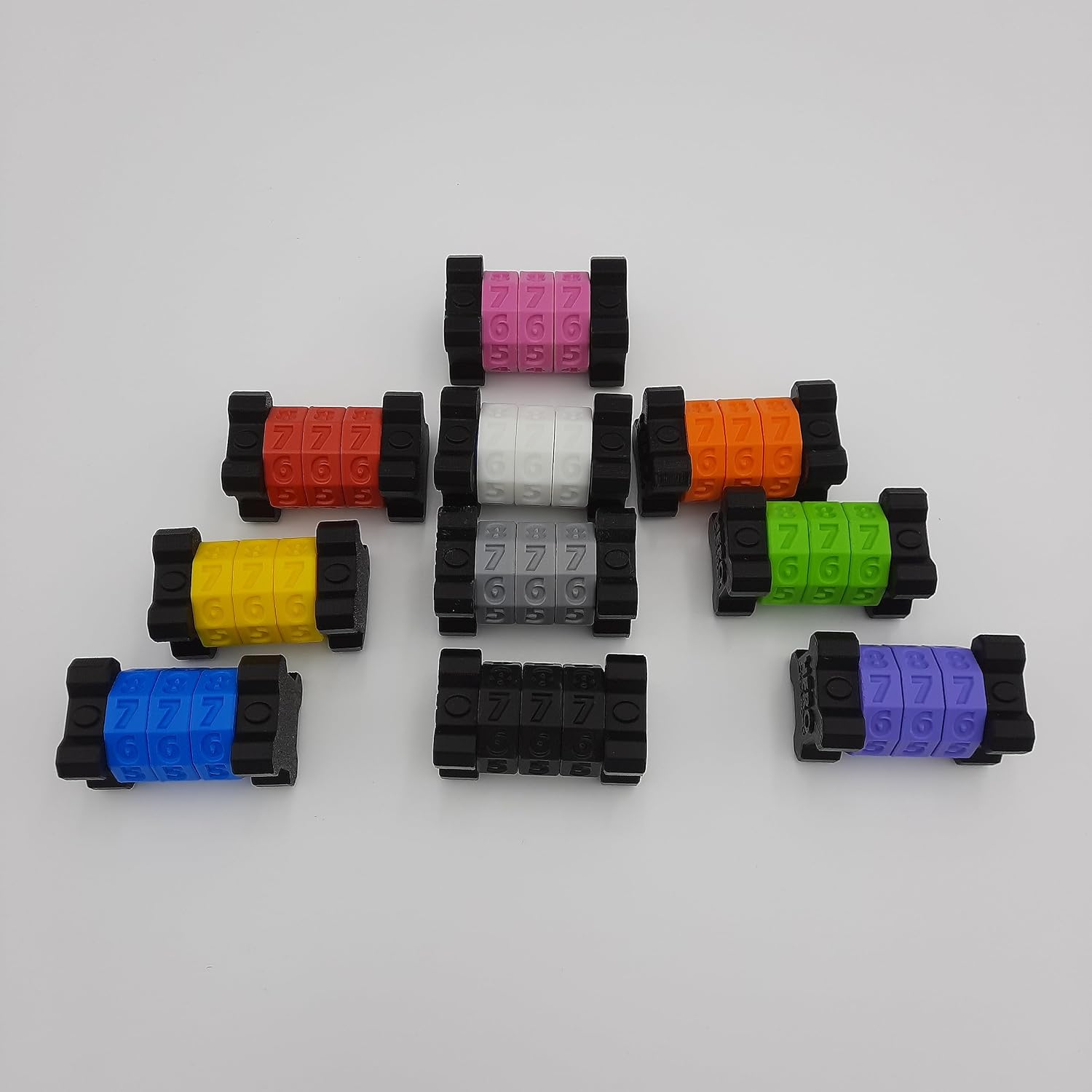 Life Counter 3 Rings Black Ends Card Games - RPG - Gloomhaven - Board Gaming (Yellow) image 2
