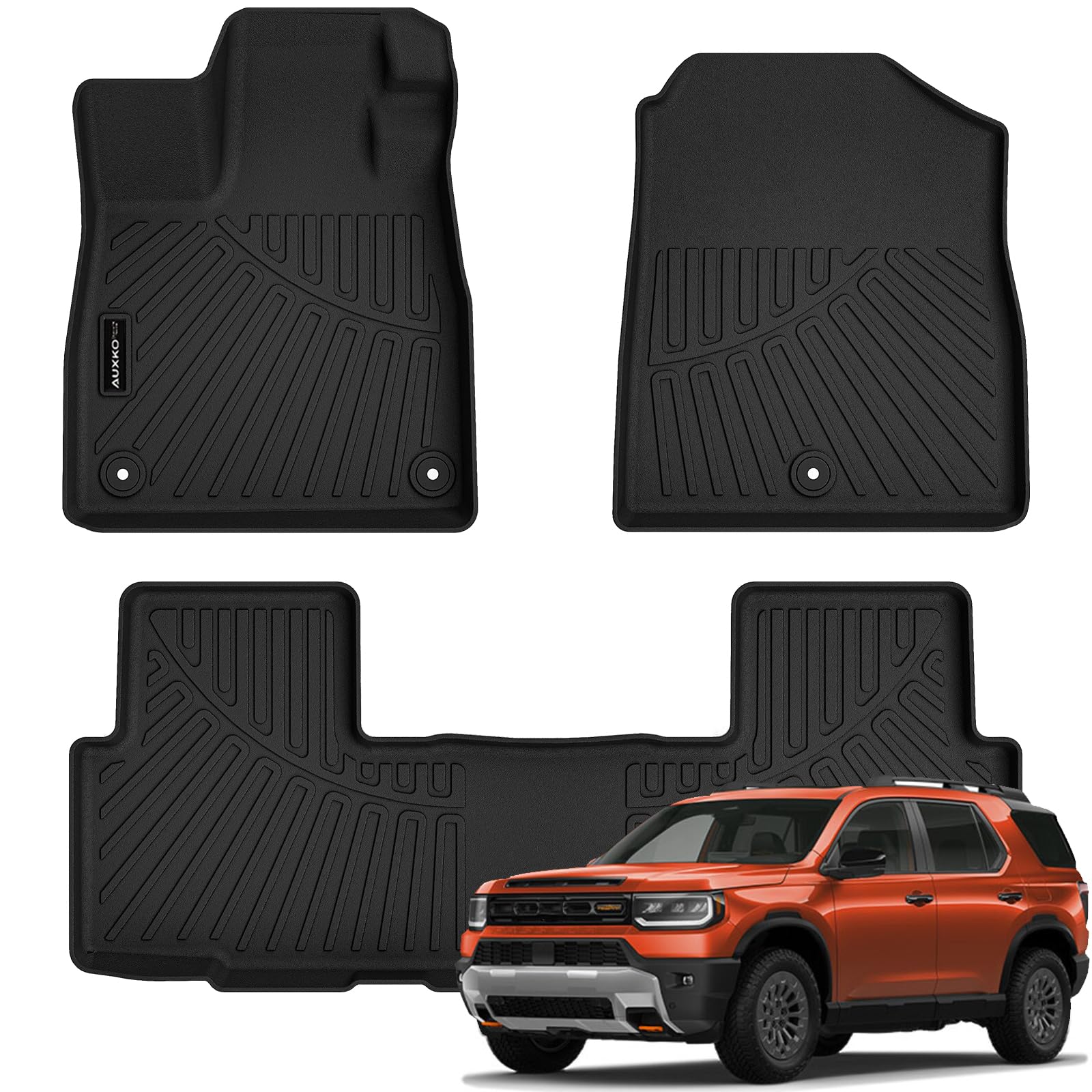 auxko all weather floor mats for honda passport 2026 tpe liners all season accessories guard odorless anti-slip floor liners for honda passport 2026