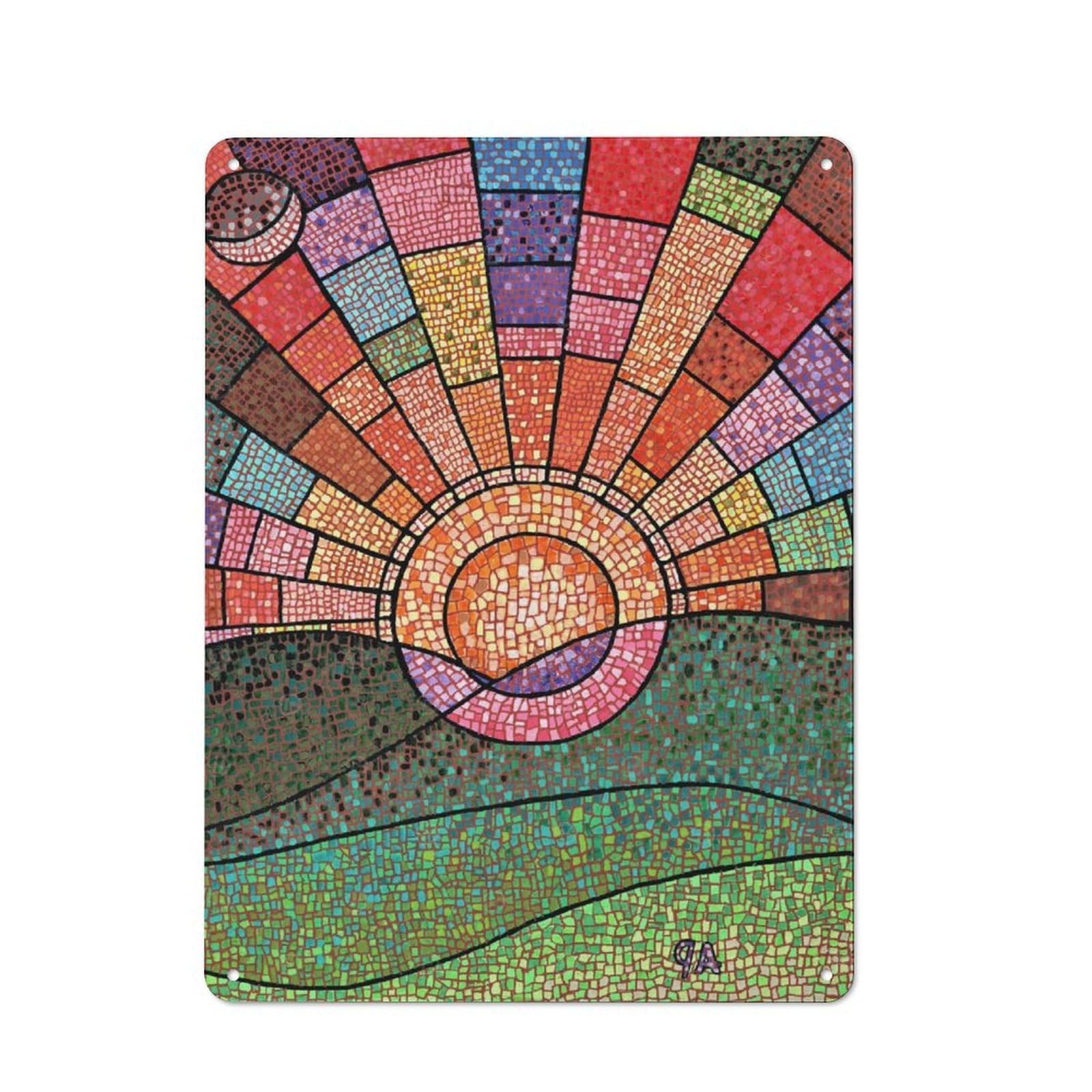 Junmoney The Sun Will Rise Tin Wall Plaque 40X30cm With For Guest Room Or Hallway, For Garage, Workshop And Man Cave Decoration