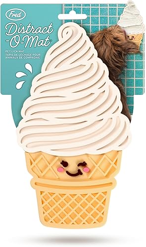 Miniatura 4 de Distract O Mat, con forma de helado, tapete para lamer perro de alimentación lenta, alfombrilla antideslizante para distracción para baño, aseo,