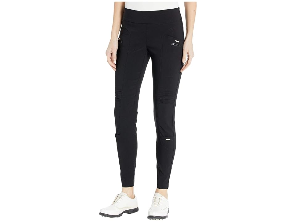 Jamie Sadock Skinnylicious Ankle Pants with Control Top Panel (Jet Black) Women's Casual Pants INTERNATIONAL SHIPPING