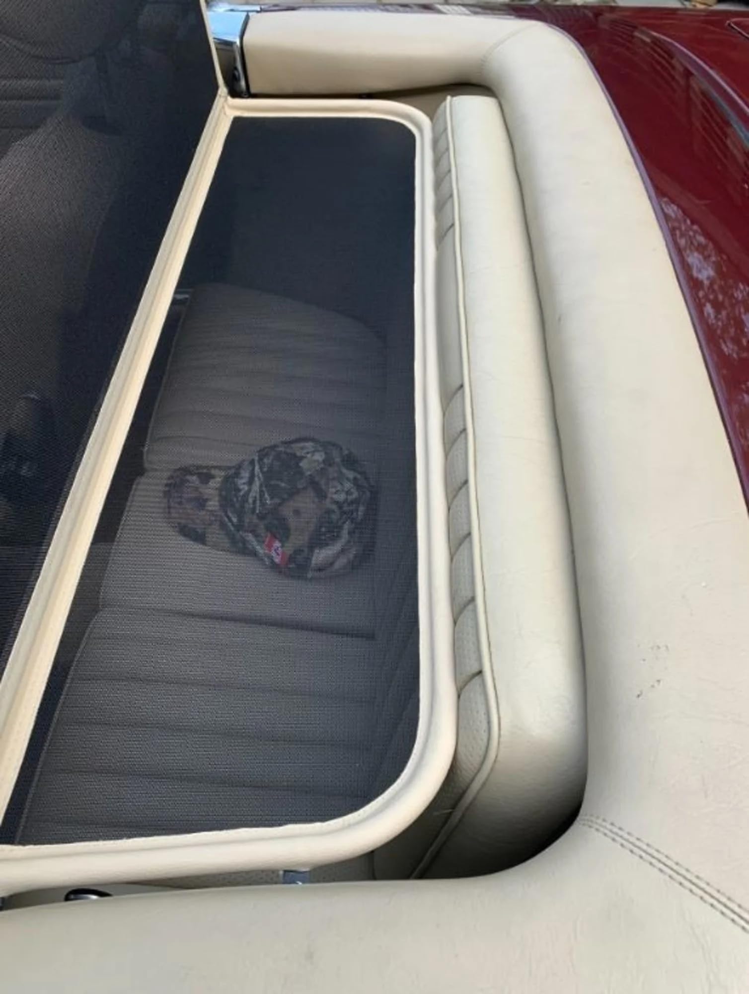 Windschott für Mercedes SL R107 2-Sitzer 1971-1989 - Klappbar - mit Schnellverschluss – Beige | Windabweiser | Windblocker | Wind Deflector