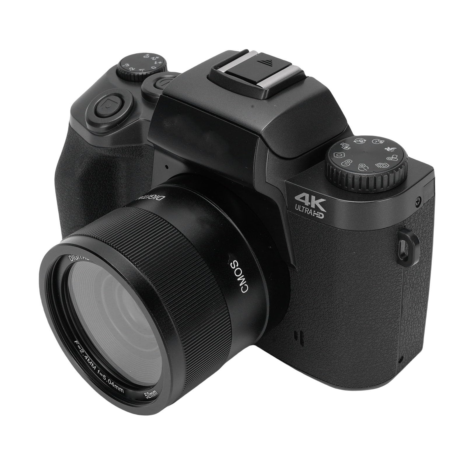 ASHATA Camera Digitale da 64 MP 4K per Fotografia, Videocamere Zoom 16x per le Riprese, con Sensore CMOS Flash LED WiFi, Touch Screen da 4 ", Digicam Vlog per Adolescenti Principianti