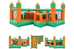 Inflatable Obstacle Course for Adults: Bounce House Kids Obstacle Bouncy Castle for Outdoor Indoor