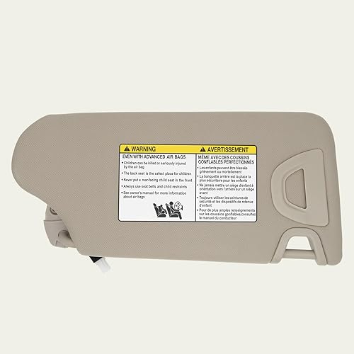 Miniatura 7 de Reemplazo de visera solar del lado izquierdo del conductor compatible con Nissan Altima 2013 2014 2015 2016 2017 2018 con interruptor de luz