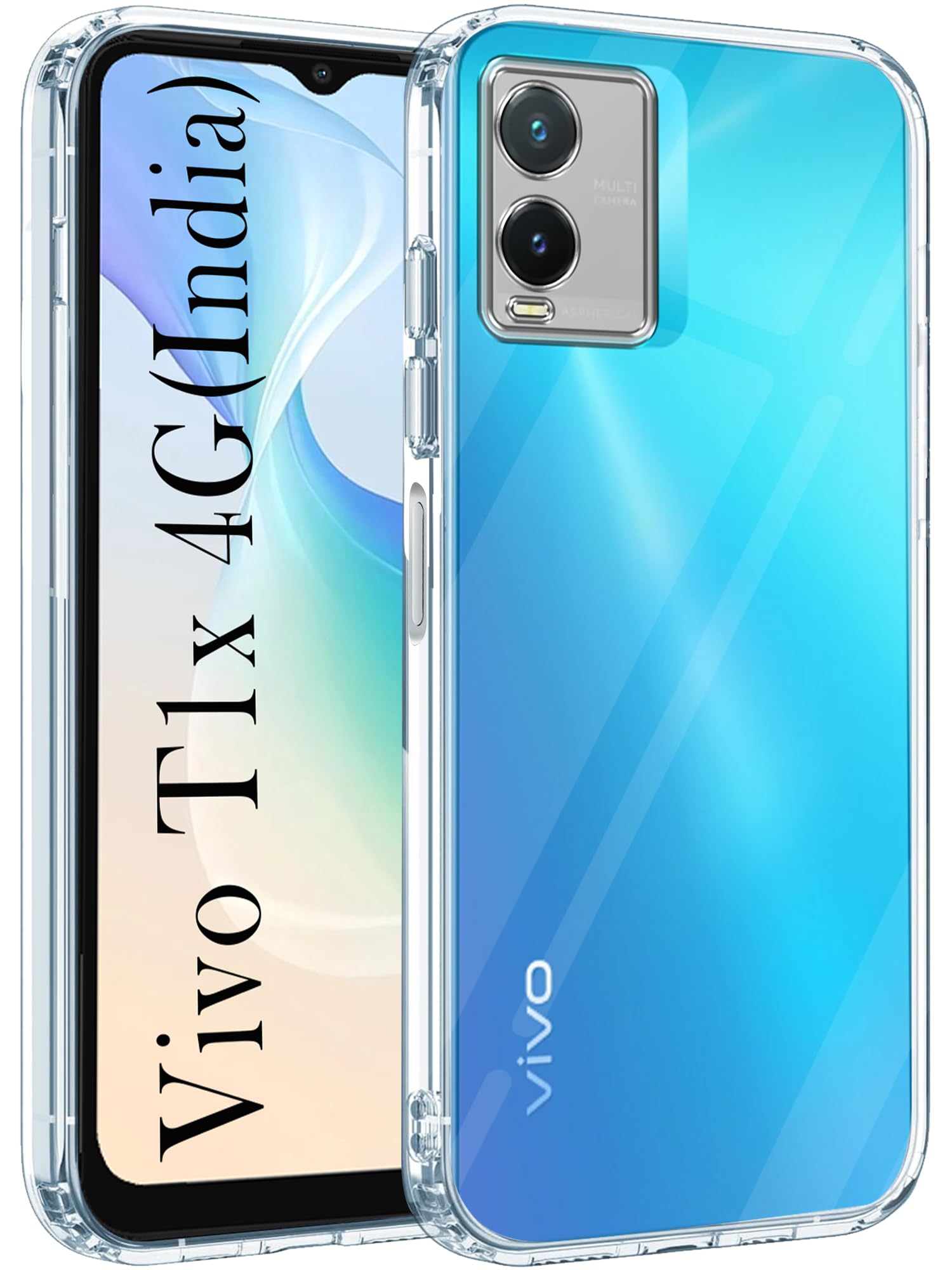 Jkobi Back Cover for Vivo T1x 4G (Silicone Clear Shockproof Case with Camera Protection | Soft and Flexible | Transparent) (B0C9458JV3) Amazon Price History, Amazon Price Tracker