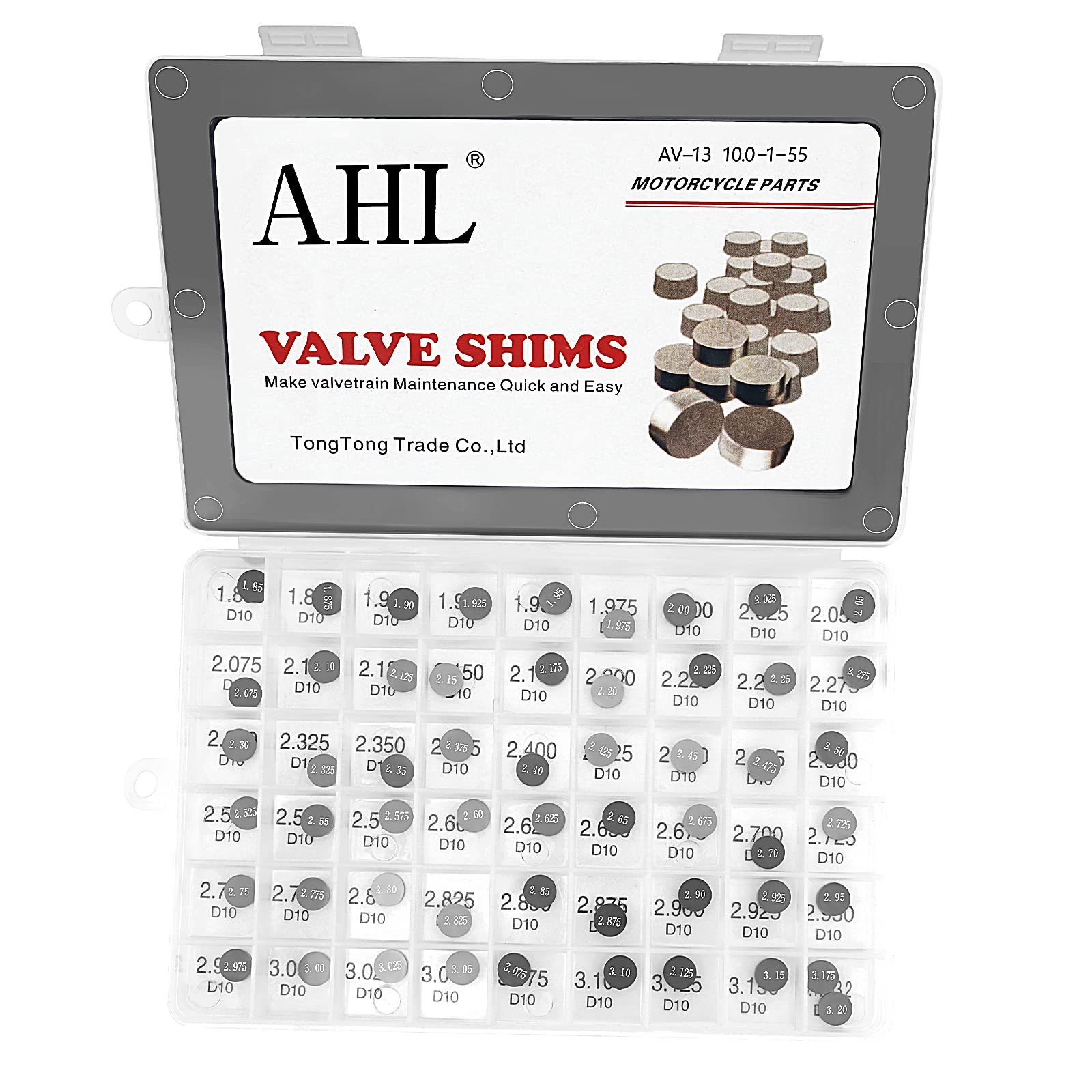 AHL 10.00mm 55pcs 1.85-3.20mm kit valve shim pastilles soupapes pour 690 enduro 2008-2015