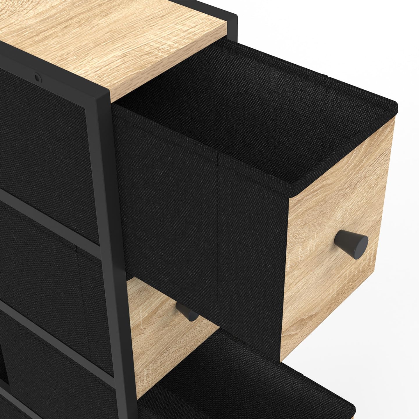 IDMarket - Tour de rangement 4 tiroirs UTAH sur roulettes colonne gain de place design industriel