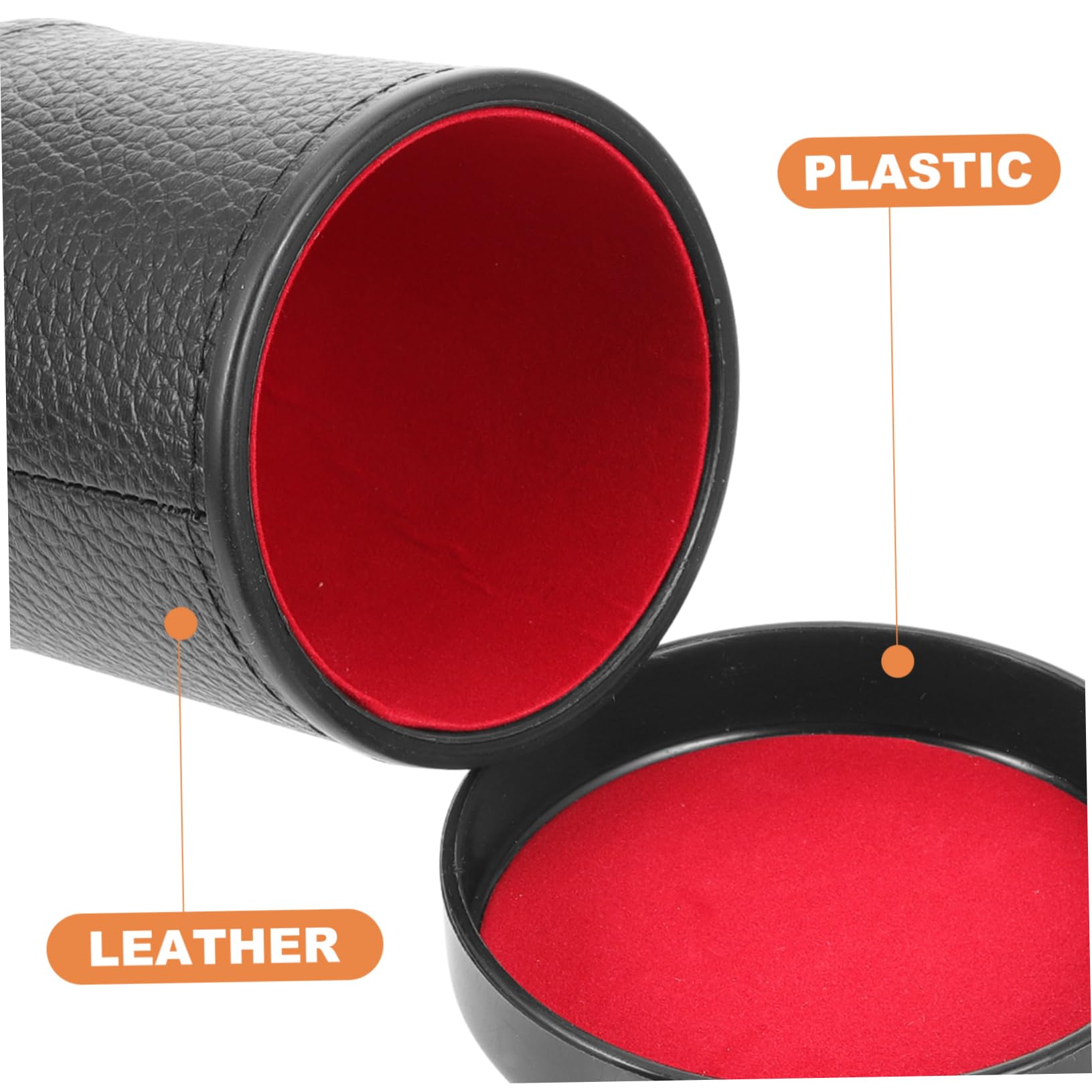 1 Juego de Vasos de Piel silenciosos para colador de Dados, Taza, Soporte para Cubos Reutilizable, Soporte para agitación, para Cubos de agitación, Accesorios de Juego Bar
