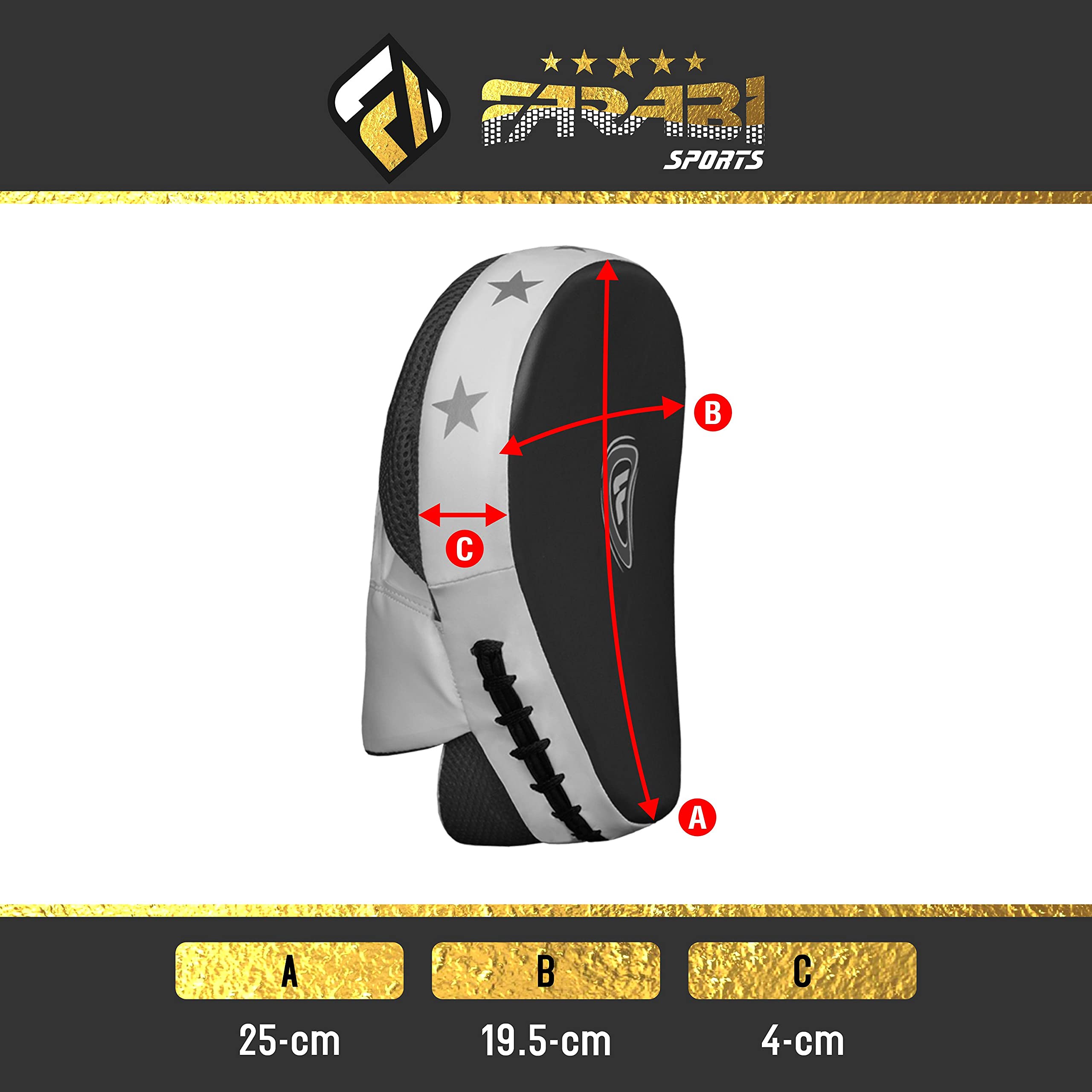 Farabi Sports Guanti da Boxe Curvi per Allenamento Boxe e Muay Thai