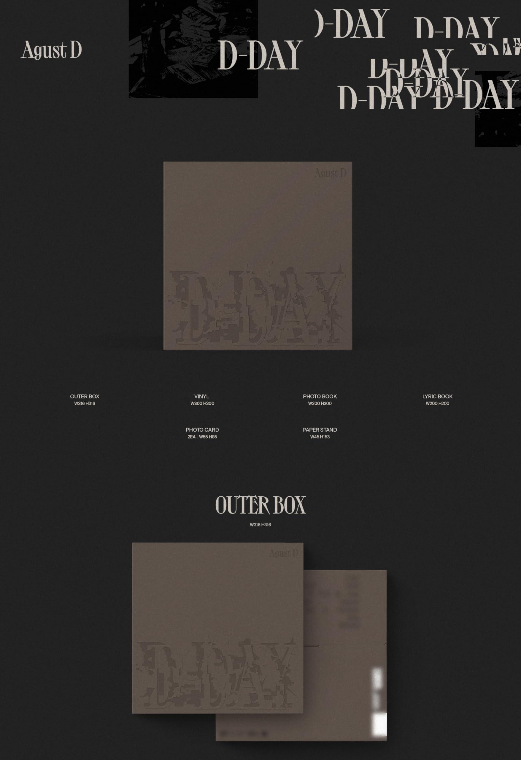 Amazon.co.jp: BTS SUGA Agust D D-DAY 1st Album LP Version