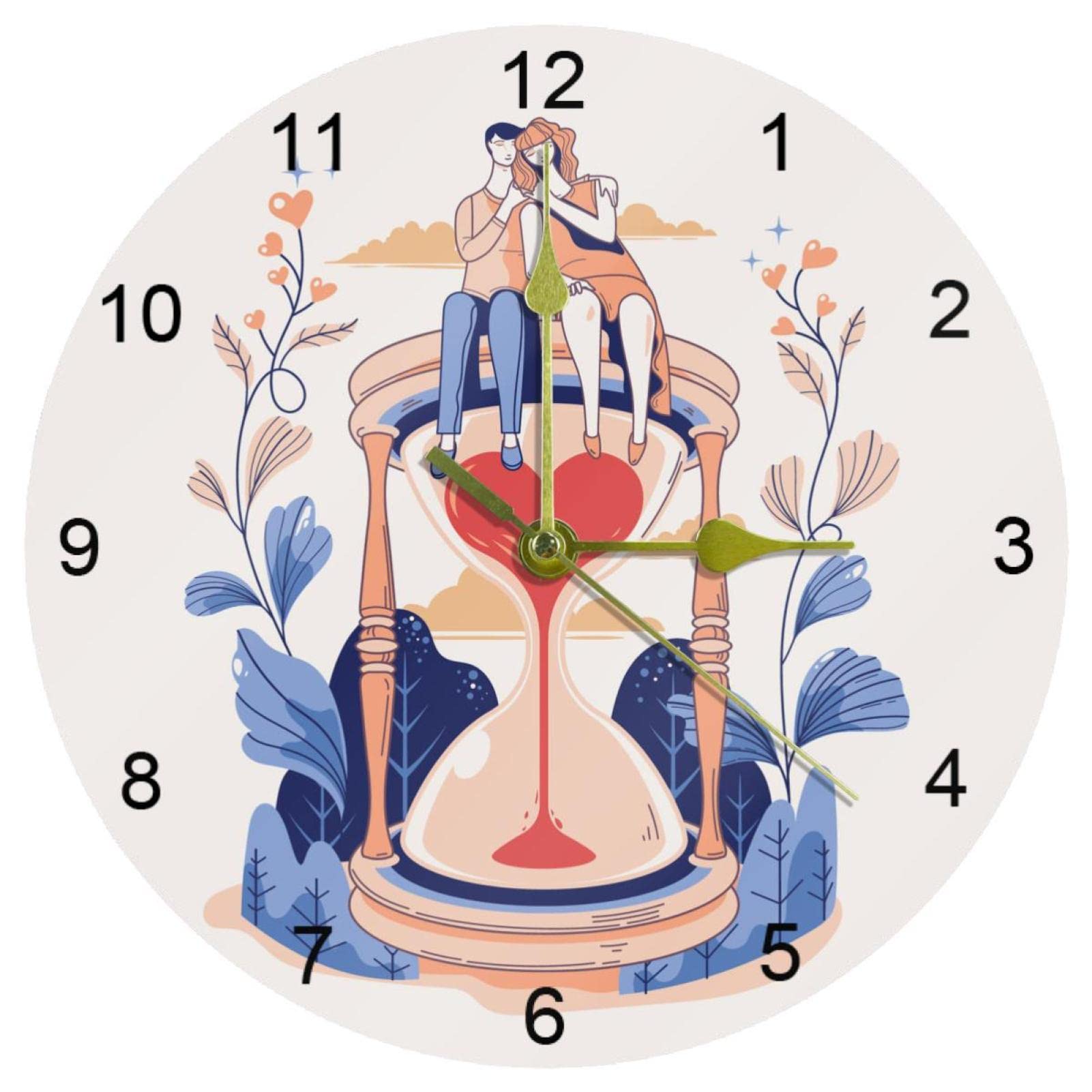 Horloge murale silencieuse à chiffres arabes pour stopper les nuisances sonores