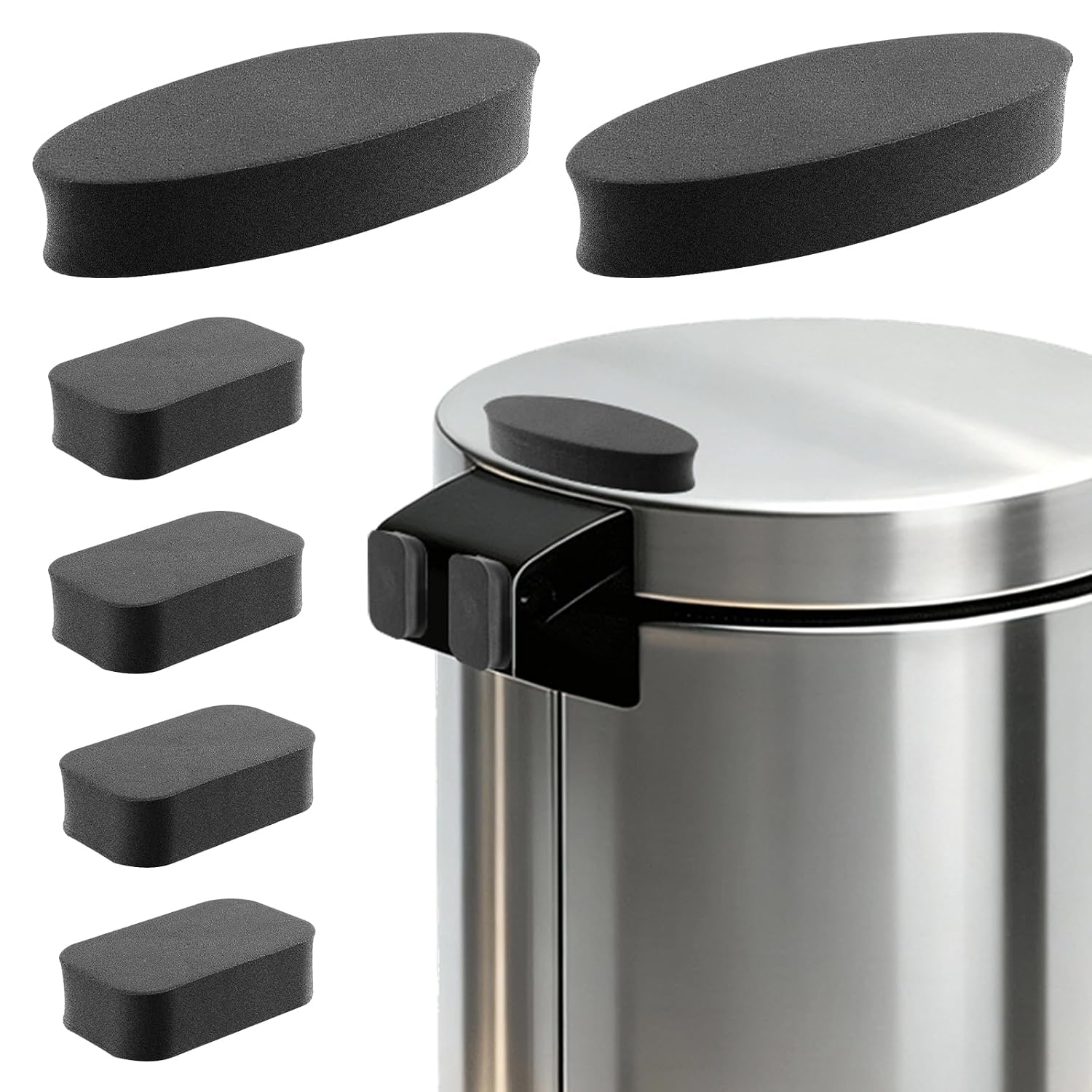 6 Pack Trash Can Wall Guard Bumpers