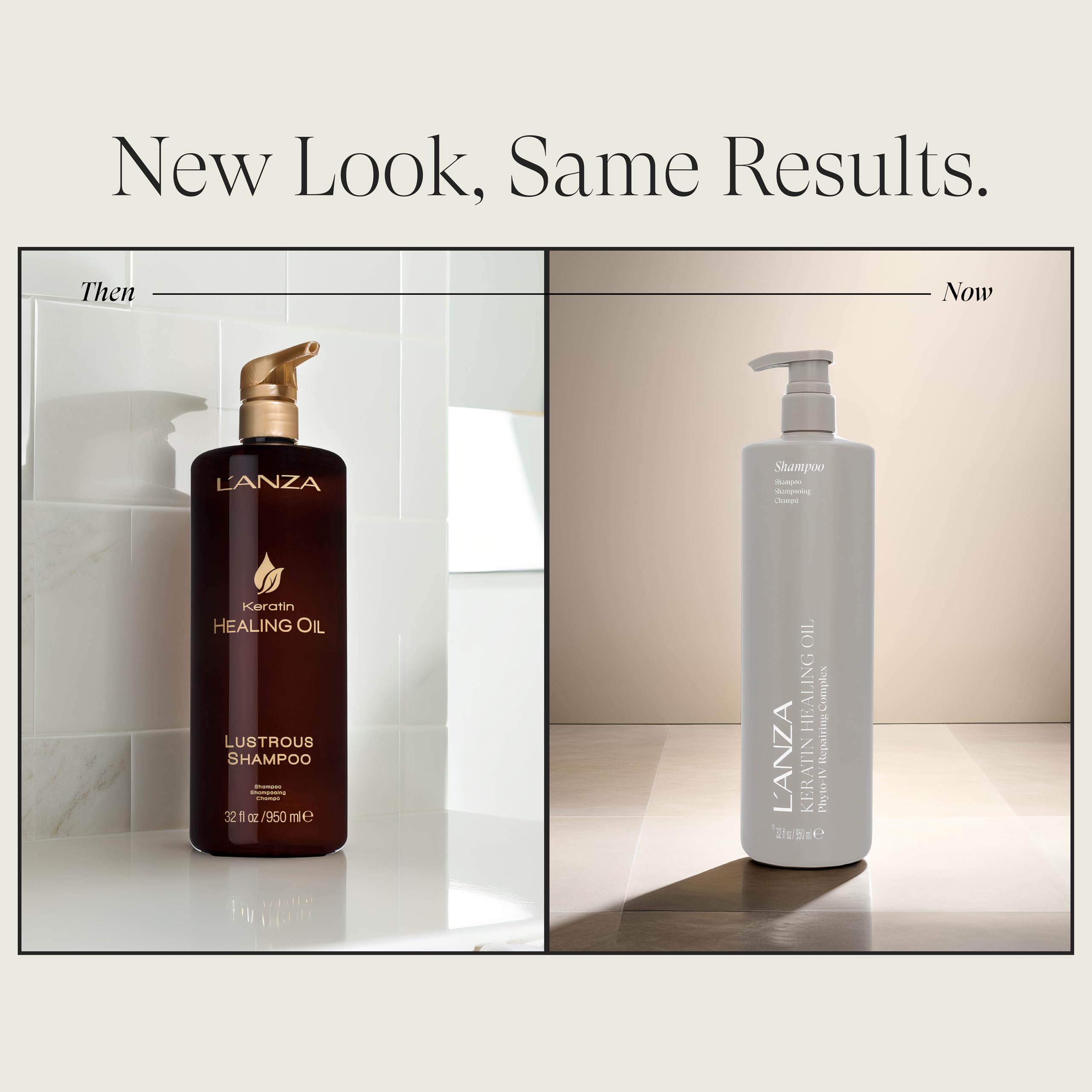 L'ANZA Keratin Heilöl Glänzendes Shampoo für Geschädigtes Haar (950 ml), Nährt, Repariert, Glanz & Stärke für ein Perfektes, Seidiges Aussehen, Sulfatfrei, Parabenfrei, Glutenfrei