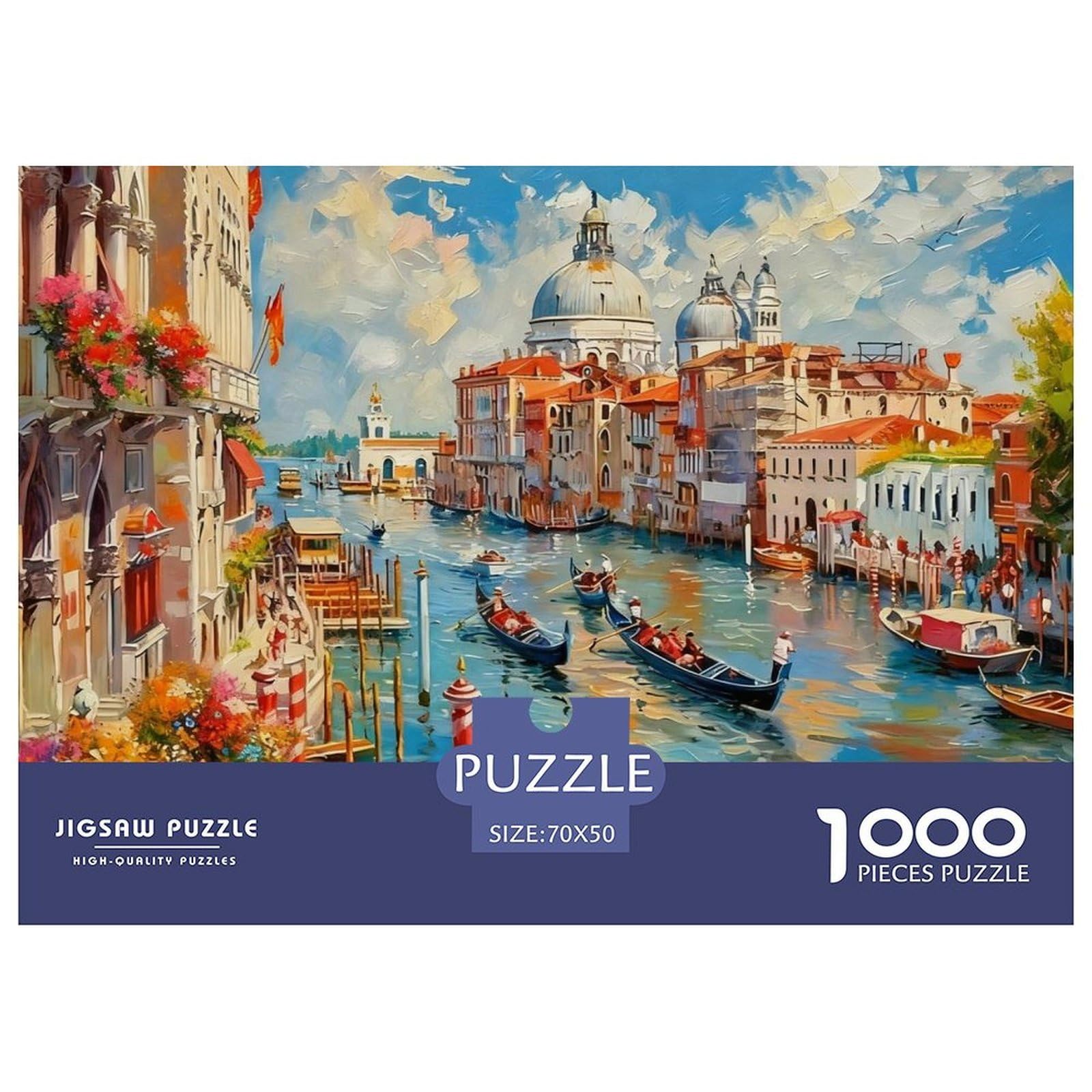 Jigsaw Puzzles 1000 Pieces Venice Canals Jigsaw 70x50cm/1000pcs Gift For Kids Challenging Creative Family Game DIY Cardboard