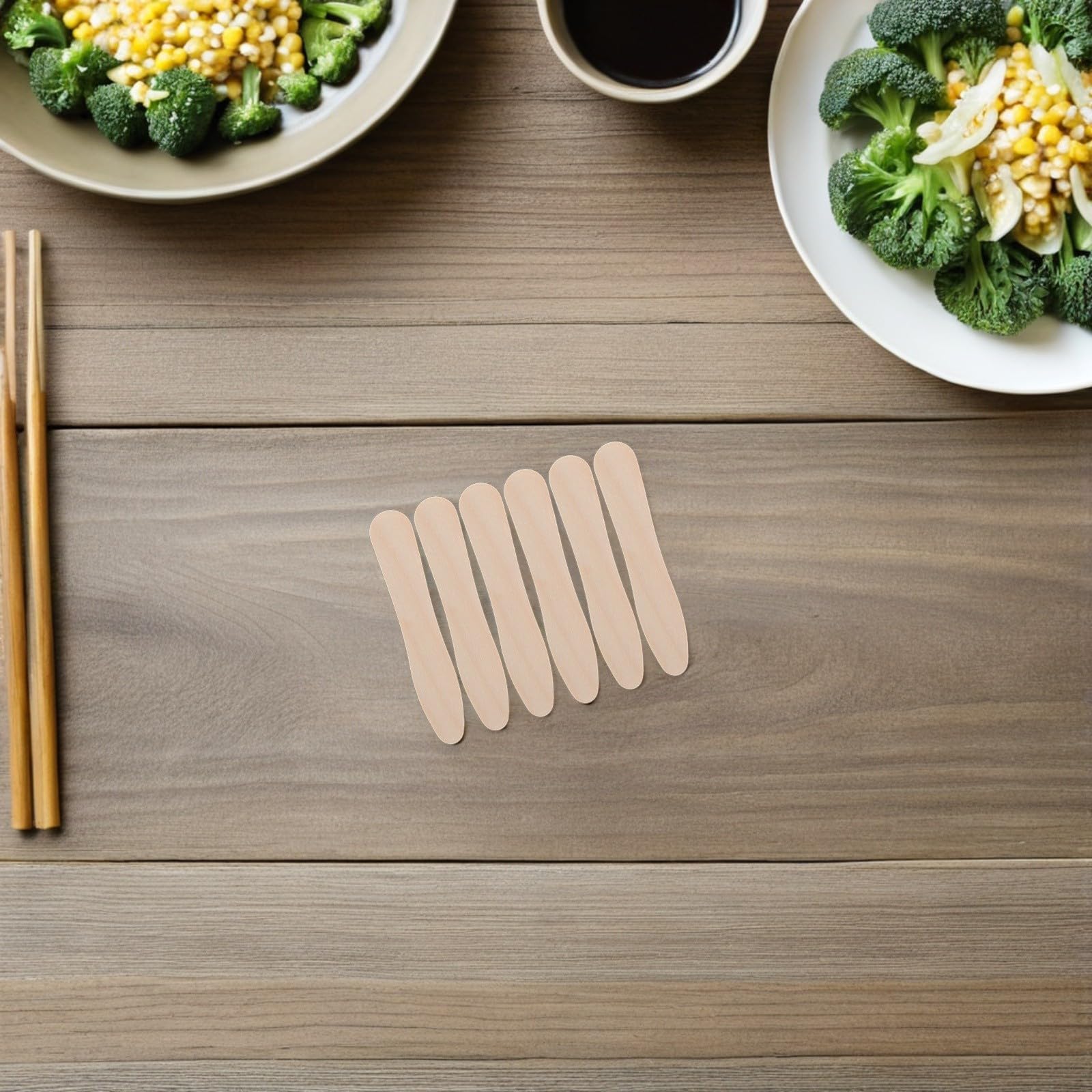 Healeved Cucchiai Monouso in Legno per Gelato e Yogurt, Design Leggero e Igienico, Confezione da 1200 Pezzi, per Feste ed Eventi