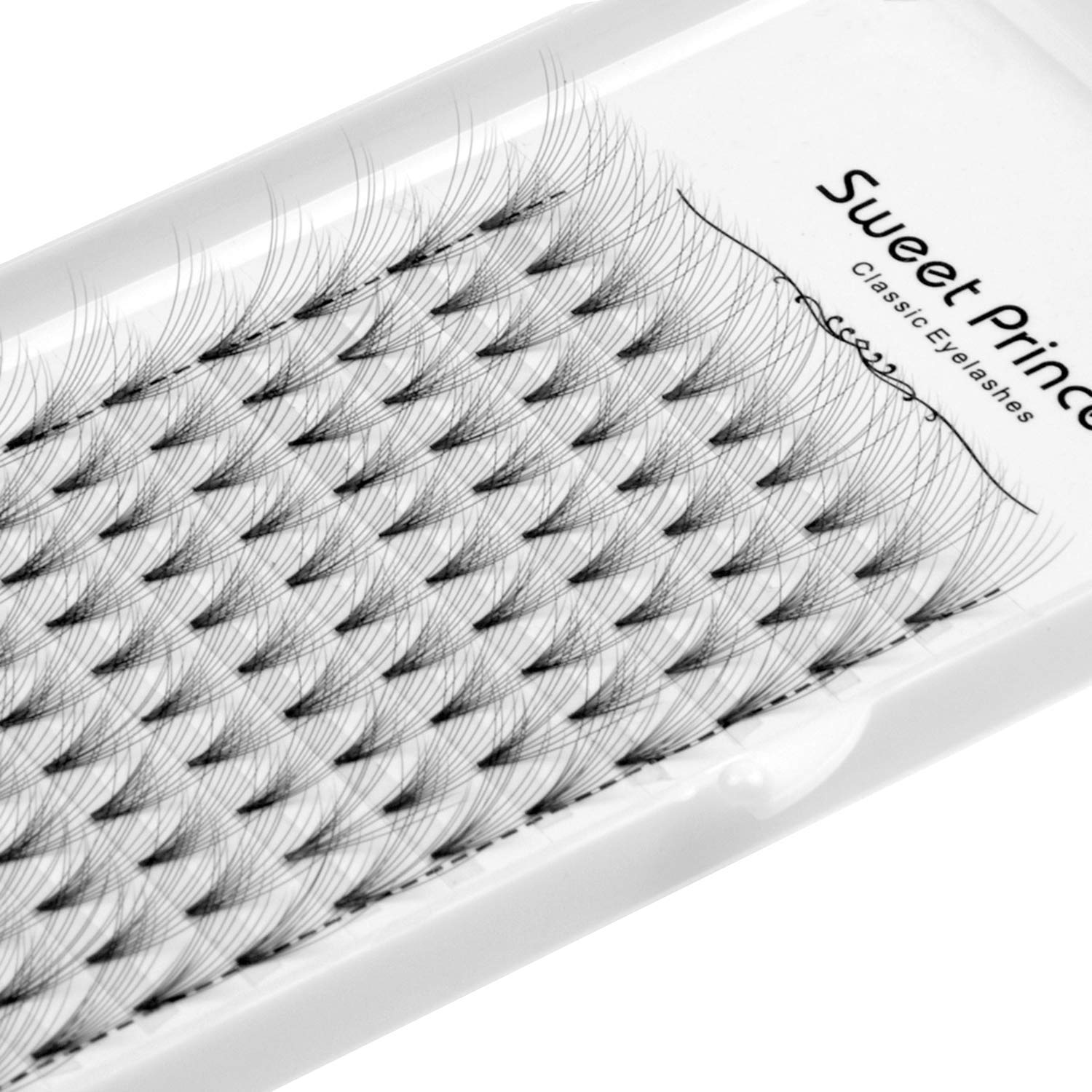120Pcs 10Roots Individual Cluster Fake False Eye lashes Thickness 0.07mm D Curl Volume Premade Fans Eyelashes Extension 8-16mm to Choose (17mm)