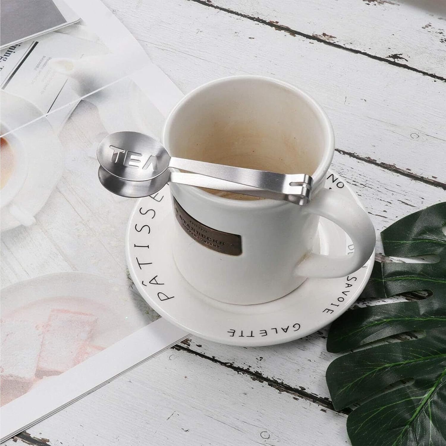 1 Pack Tea Bag Squeezer Tongs, Stainless Steel Teabag Squeezer Tool, Tea Bag Holder Tea Tongs Strainer Clip Spoon for Gripping Tea Bags Ice Sugar Cubes