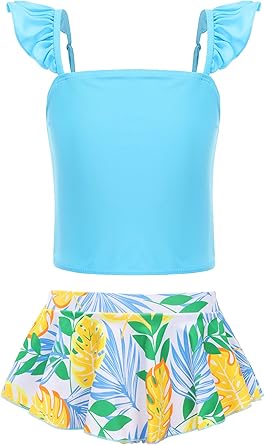 Little Girls Two Pieces Bikinis Unicorn Swimsuit Mermaid Tankini Bathing Suit