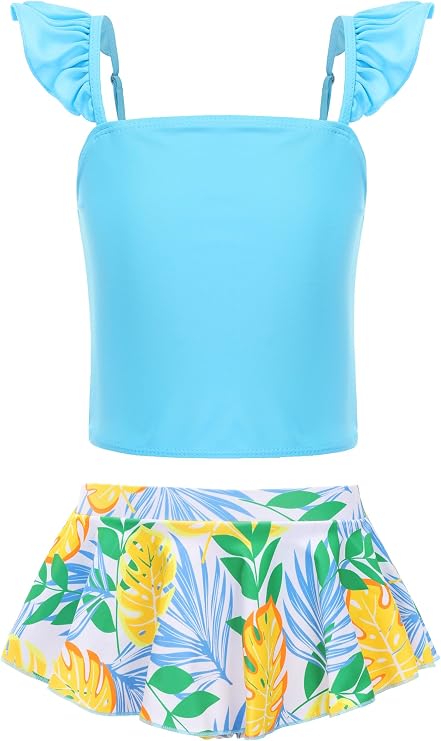 Little Girls Two Pieces Bikinis Unicorn Swimsuit Mermaid Tankini Bathing Suit