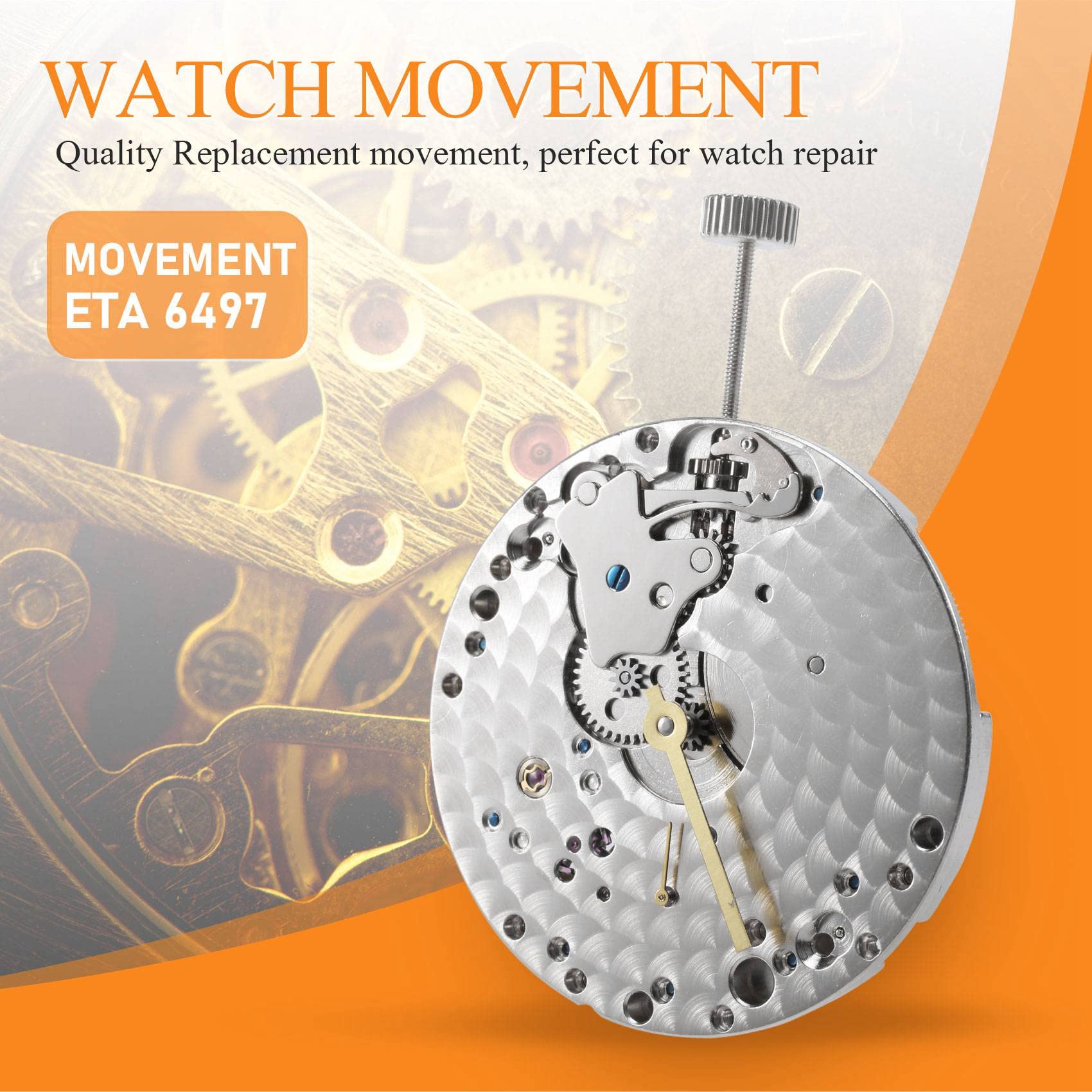 Mechanischer Hand Aufzug 6497 St36 Uhrwerk Uhr P29 44Mm Rostfreier Stahl Uhren GehäUse Fit 6497 Uhrwerk Uhr