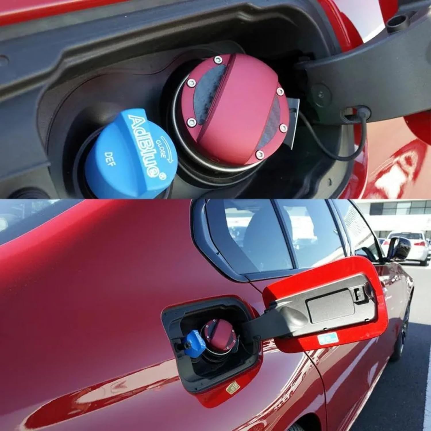 for BMW/MINI/GR Supra (A90/A91), Aluminum Fuel Cap Cover, A6061 Aluminum & Toray Carbon Fiber, Premium Anodized Finish, Easy Stick-on Installation, Made in Taiwan
